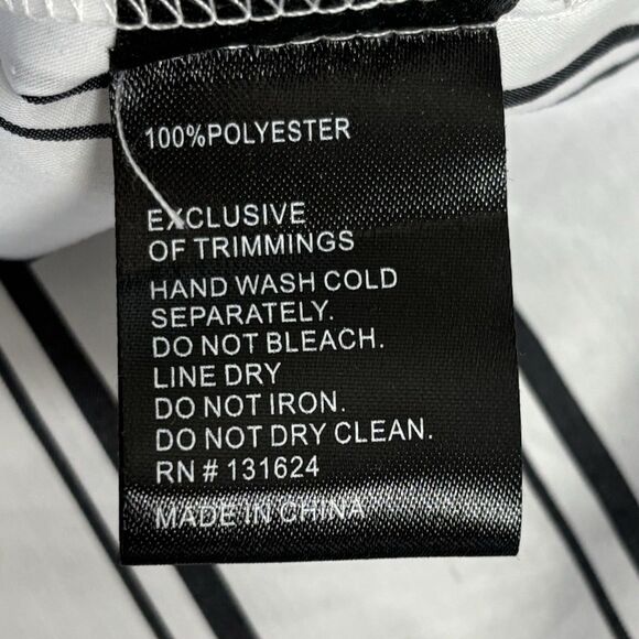 CALEOOA Whimsical Top Button Up Striped Tunic Embroidered Butterflies - Picture 11 of 11